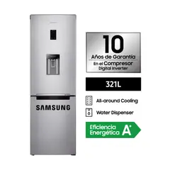 SAMSUNG - Refrigeradora All Around Cooling 321Lt Plateada RB33J3830SA/PE
