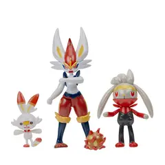 POKEMON - Multipack X3 Figuras Scorbunny Raboot Cinderace