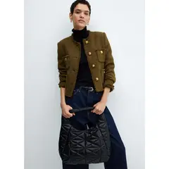 MANGO - Casaca Casual Algodón Mujer