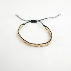 SAMATHA PINTO - Pulsera Abril Negro/dorado