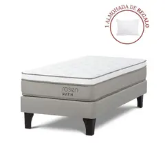 ROSEN - Cama Europea Path Niebla 1 Plz + 1 Almohada