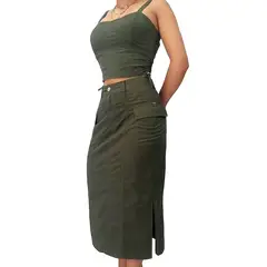 FORDAN JEANS - Falda Larga Algodón Mujer