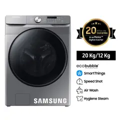 SAMSUNG - Lavaseca EcoBubble 20KG/12KG Plateada WD20T6000GP/PE