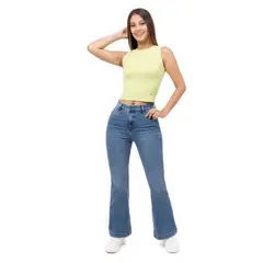PIONIER - Pantalón Algodón Flare Mujer