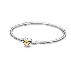 PANDORA - Pulsera Con Cierre Corazón Dorado