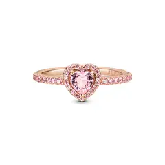 PANDORA - Anillo Rose Corazón Elevado Rosa