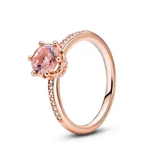 PANDORA - Anillo Rose Corona Rosa Brillante