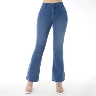 KANSAS - Jean Flare Tiro Alto Mujer
