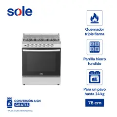 SOLE - Cocina De Pie Aruba Glp 76 Cm 6 Hornillas