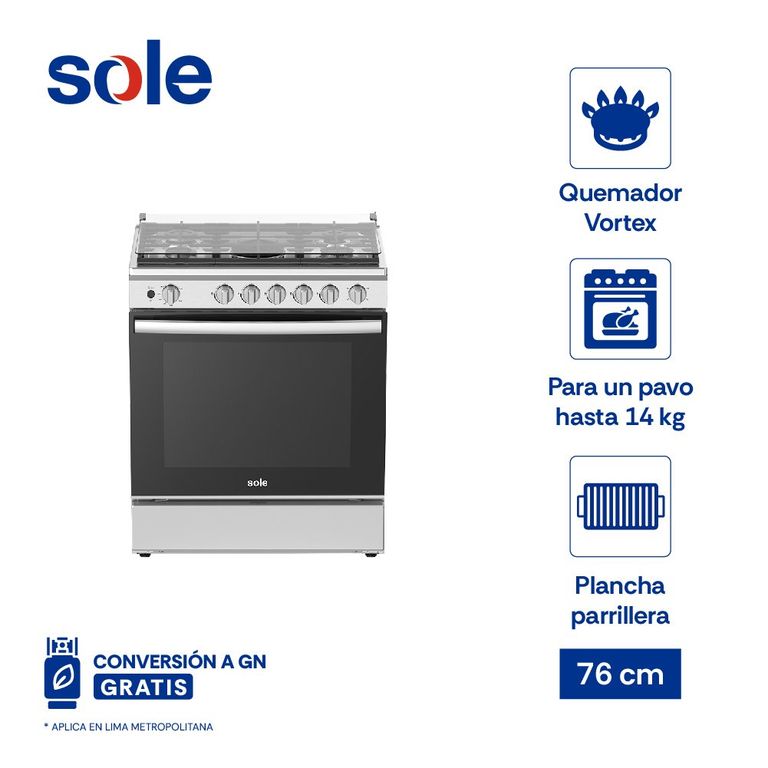 Cocina De Pie Niza Glp 76 Cm 5 Hornillas