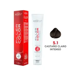 RADIANT - Filler Color Tinte 5.1 Castaño Claro Ceniza Tubo 100ml