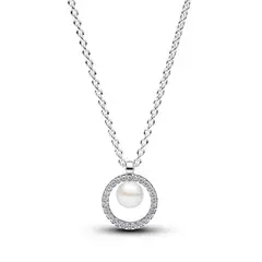PANDORA - Collar Pavé Y Perla Cultivada