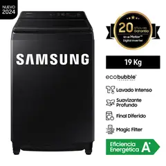 SAMSUNG - Lavadora 19Kg Negra Carga Superior Digital