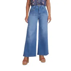 VRP BY VIVIANA RIVAS PLATA - Jean Wide Leg Tiro Alto Mujer VRP By Viviana Risvas Plata