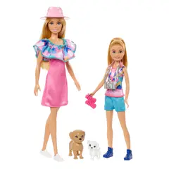 BARBIE - Muñeca Aventura De Hermanas y mascotas