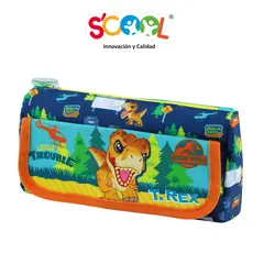 SCOOL - Cartuchera Tela Grande Ranger Jurassic Kids