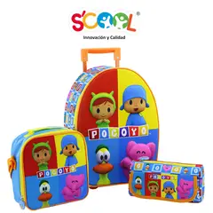 SCOOL - Set Maleta 3d Mediana Ranger Pocoyo H