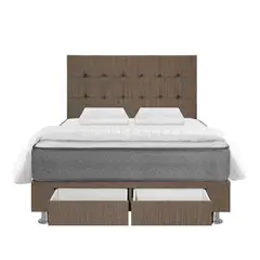 FORLI - Dormitorio Con Cajones Polaris Marrón 2 Plz + Edredón