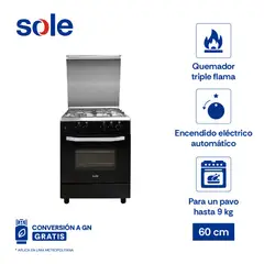 SOLE - Cocina De Pie Cartagena Glp 60 Cm 4 Hornillas