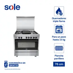 SOLE - Cocina De Pie Bali Glp 76 Cm 5 Hornillas