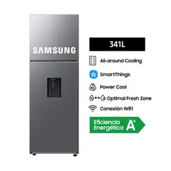 SAMSUNG - Refrigeradora 341Lt Silver Top Mount
