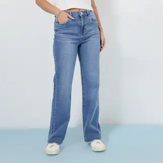 AMERICAN ABBEY - Jean Straight Tiro Alto Mujer American Abbey.