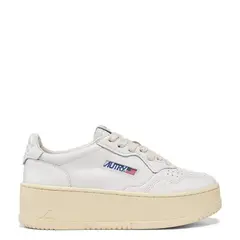 AUTRY - Zapatillas Platform Low Cuero Blancas Plataforma