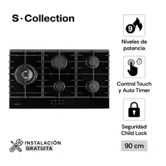 SCOLLECTION - Encimera S-collection Vidrio Full Touch Gas 90cm