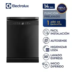 ELECTROLUX - Lavavajillas Freestanding 14sets Black
