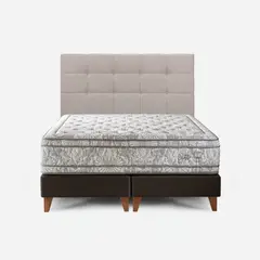 ROSEN - Dormitorio Box Spring Diletto Issey Niebla Queen