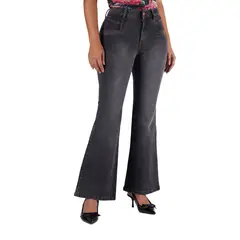 VRP BY VIVIANA RIVAS PLATA - Jean Flare Tiro Alto Mujer Vrp By Viviana Rivas Plata.