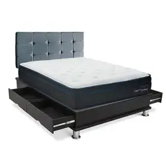 DRIMER - Dormitorio con Cajones Cuadros Gravity King + 2 Almohadas