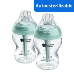 TOMMEE TIPPEE - Biberón Anticolicos Avanzado Autoesterilizable 9Oz X2
