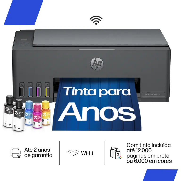 Impresora Multifuncional Smart Tank 581 Wi-Fi Color, App