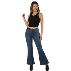 FORDAN JEANS - Pantalón Flare Algodón Mujer