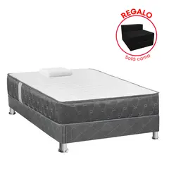 FORLI - Cama Box Tarima Acqua 1.5 Plz + Sofá Cama