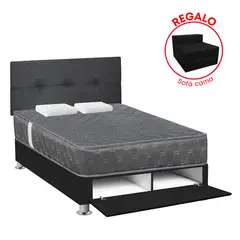 FORLI - Dormitorio Sabanera Acqua Gris 2 Plz + Sofá Cama