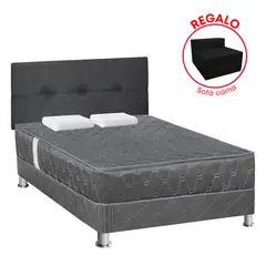 FORLI - Dormitorio Acqua Gris 2 Plz + Sofá Cama