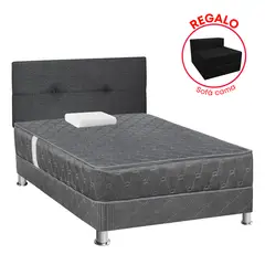 FORLI - Dormitorio Acqua Gris 1.5 Plz + Sofá Cama
