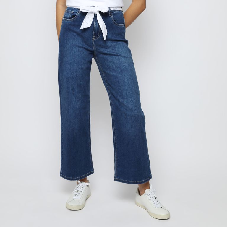 Jean Straight Tiro Alto Mujer