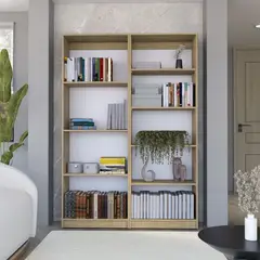 TUHOME - Dos Estantes 4 Rep 3 Rep Home Blanco