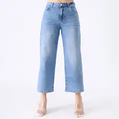KANSAS - Jean Wide Leg Tiro Alto Mujer