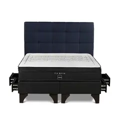 ROSEN - Cama Cajones Tempo Issey Azul Queen