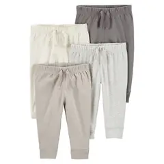 CARTER'S - Pantalón Bebé Unisex Pack X4 Algodón Carters
