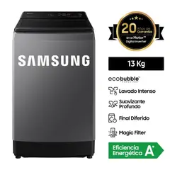 Lavadora 13Kg Carga Superior Gris Digital