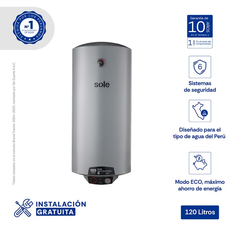 Terma Eléctrica Elite 120L P/Pared