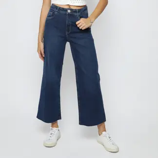 SYBILLA - Jean Wide Leg Tiro Medio Mujer