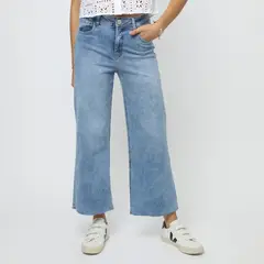 SYBILLA - Jean Wide Leg Tiro Medio Mujer