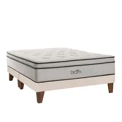 DROM - Cama Europea Fred King + 2 Almohadas Viscoelásticas y Protector