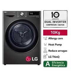 LG - Secadora DF10BVC2S6 10 Kg Dual Inverter Heat Pump Carga Frontal Negro